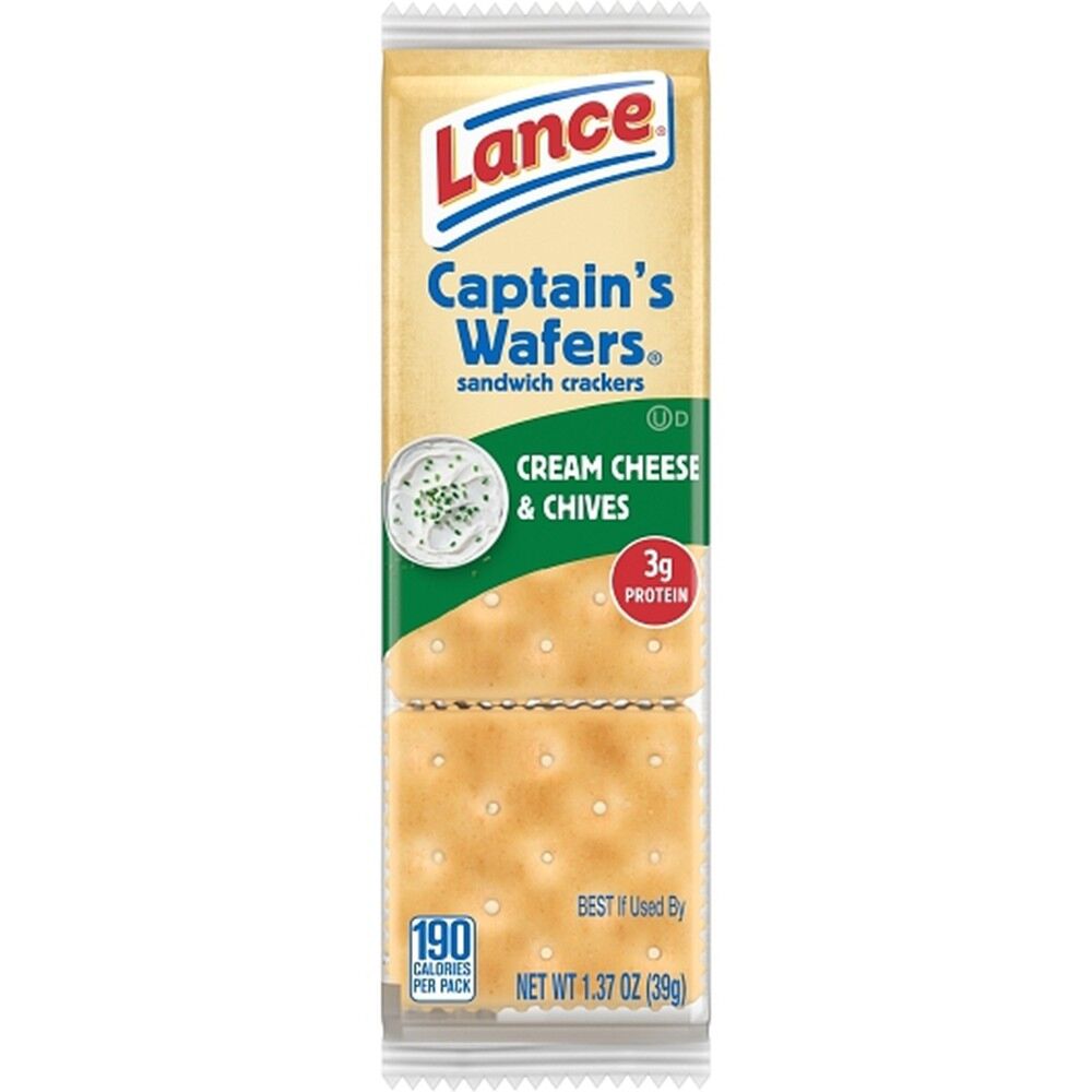 Lance Cream Cheese & Chives Single Serve Pack Sandwich Crackers; 1.37 Ounce