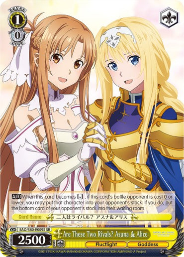 Are These Two Rivals? Asuna & Alice (SAO/S80-E009S SR) [Sword Art Online -Alicization- Vol.2]