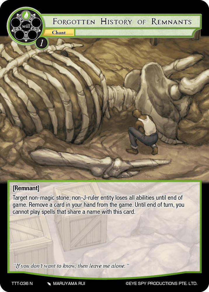 Forgotten History of Remnants (TTT-036 N) [Thoth of the Trinity]