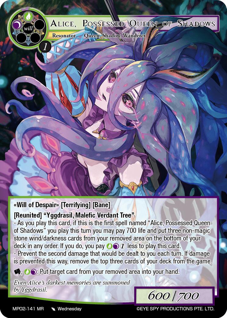 Alice, Possessed Queen of Shadows (MP02-141 MR) [Masterpiece Collection 02 