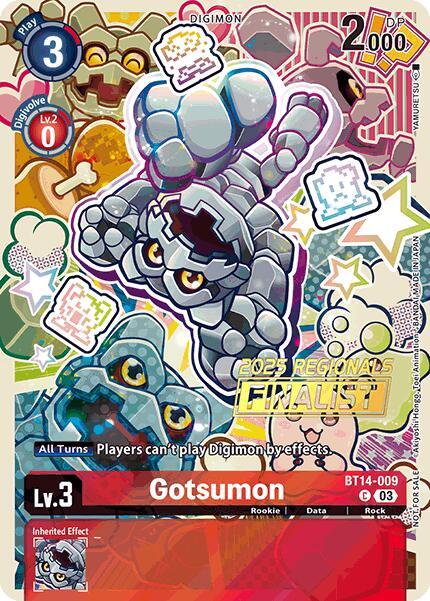Gotsumon [BT14-009] (2025 Regionals Finalist) [Blast Ace Promos]