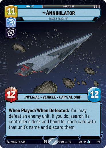 Annihilator - Tagge's Flagship (775) (Hyperspace Foil) (775) [Jump to Lightspeed]