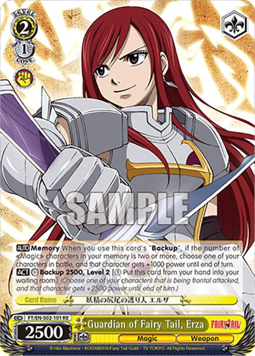 Guardian of Fairy Tail, Erza (FT/EN-S02-101 R RE) [Fairy Tail Chronicle Set]