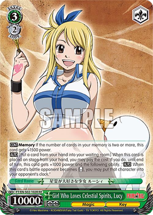 Girl Who Loves Celestial Spirits, Lucy (FT/EN-S02-102R RRR RE) [Fairy Tail Chronicle Set]