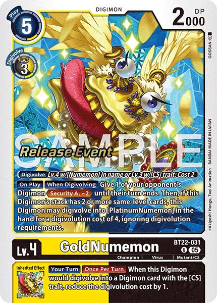 GoldNumemon [BT22-031] [Cyber Eden Release Event Cards]