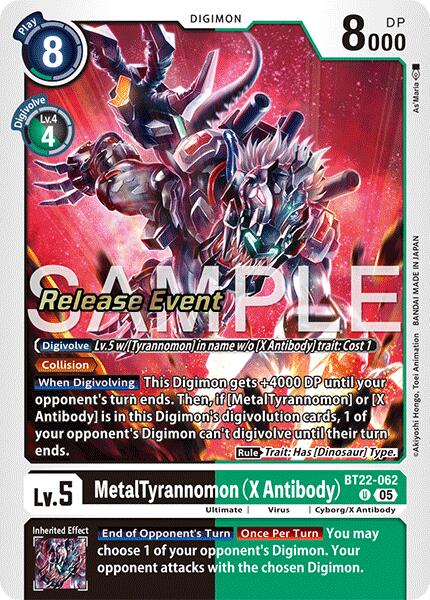 MetalTyrannomon [BT22-062] (X Antibody) [Cyber Eden Release Event Cards]