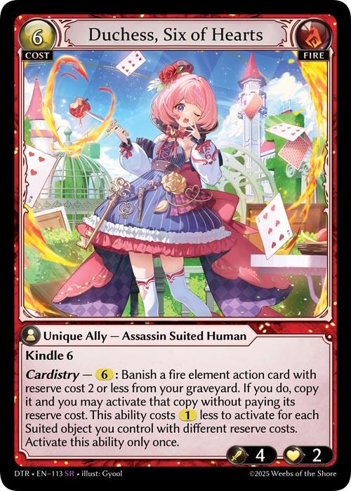 Duchess, Six of Hearts (113) [Distorted Reflections]