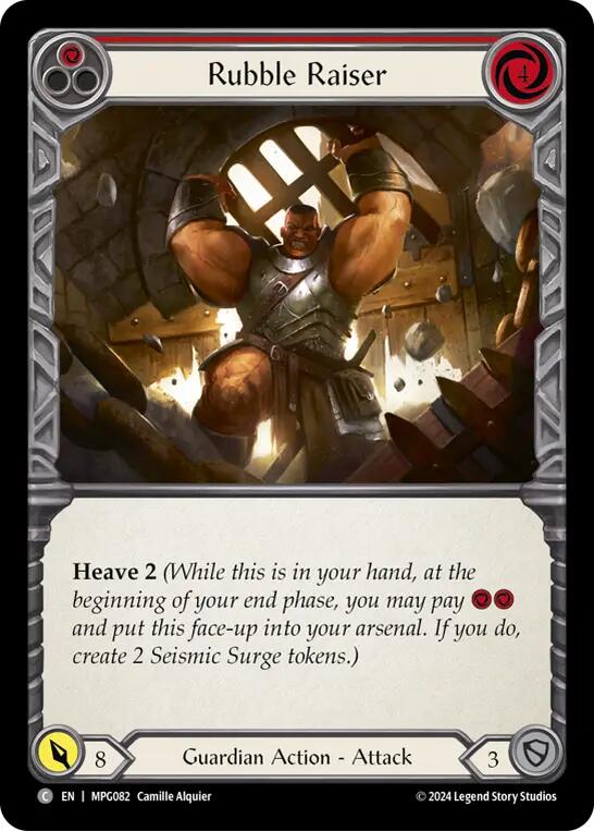 Rubble Raiser (Red) [MPG082] (Mastery Pack Guardian)  Rainbow Foil