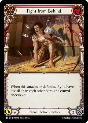 Fight from Behind (Red) [SUP040] (Super Slam)  Rainbow Foil