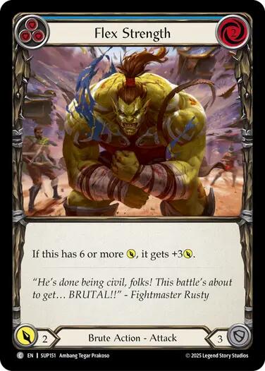 Flex Strength (Blue) [SUP151] (Super Slam)  Rainbow Foil