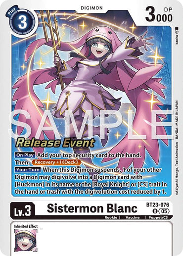 Sistermon Blanc [BT23-076] [Hackers' Slumber Release Event Cards]