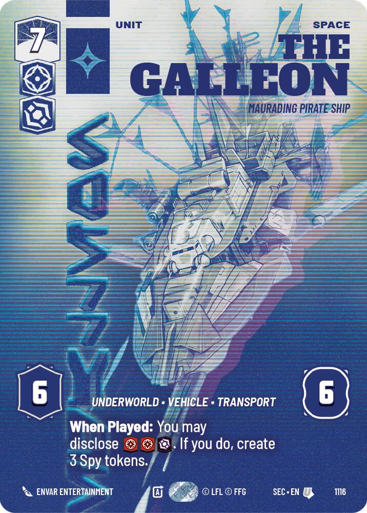 The Galleon - Marauding Pirate Ship (Prestige Foil) (1116) (1116) [Secrets of Power]