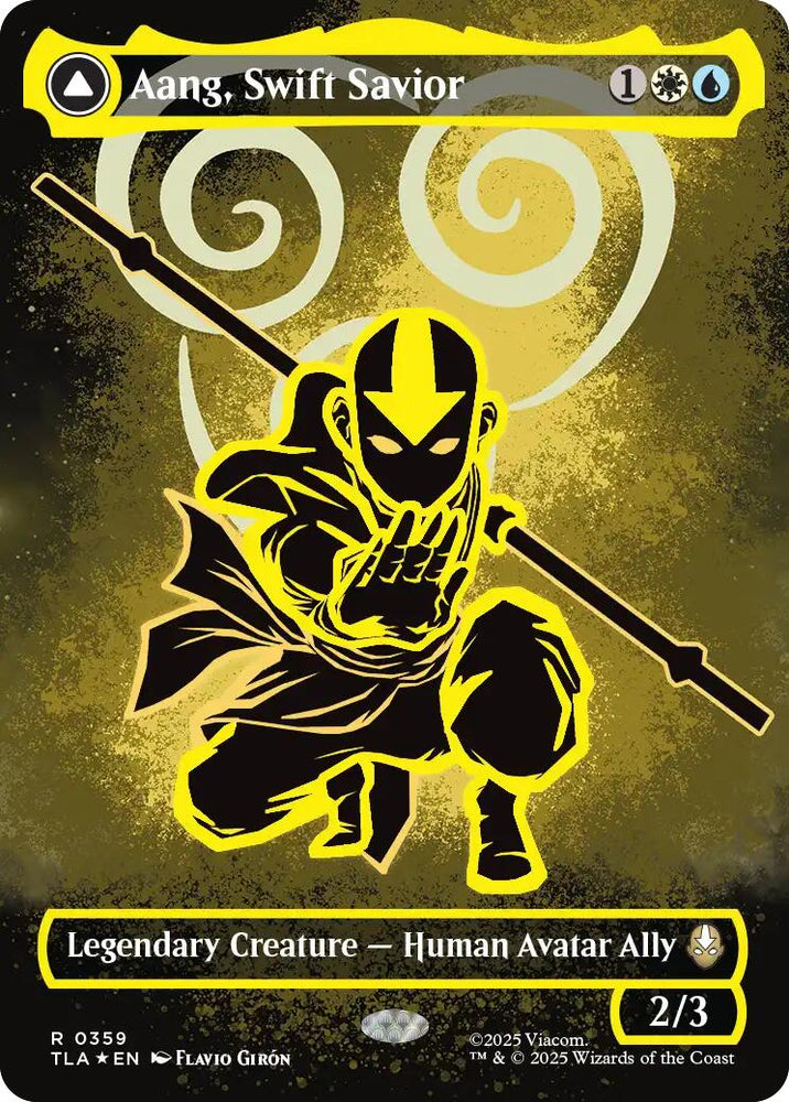 Aang, Swift Savior (Borderless) (Neon Ink Foil) [Avatar: The Last Airbender]