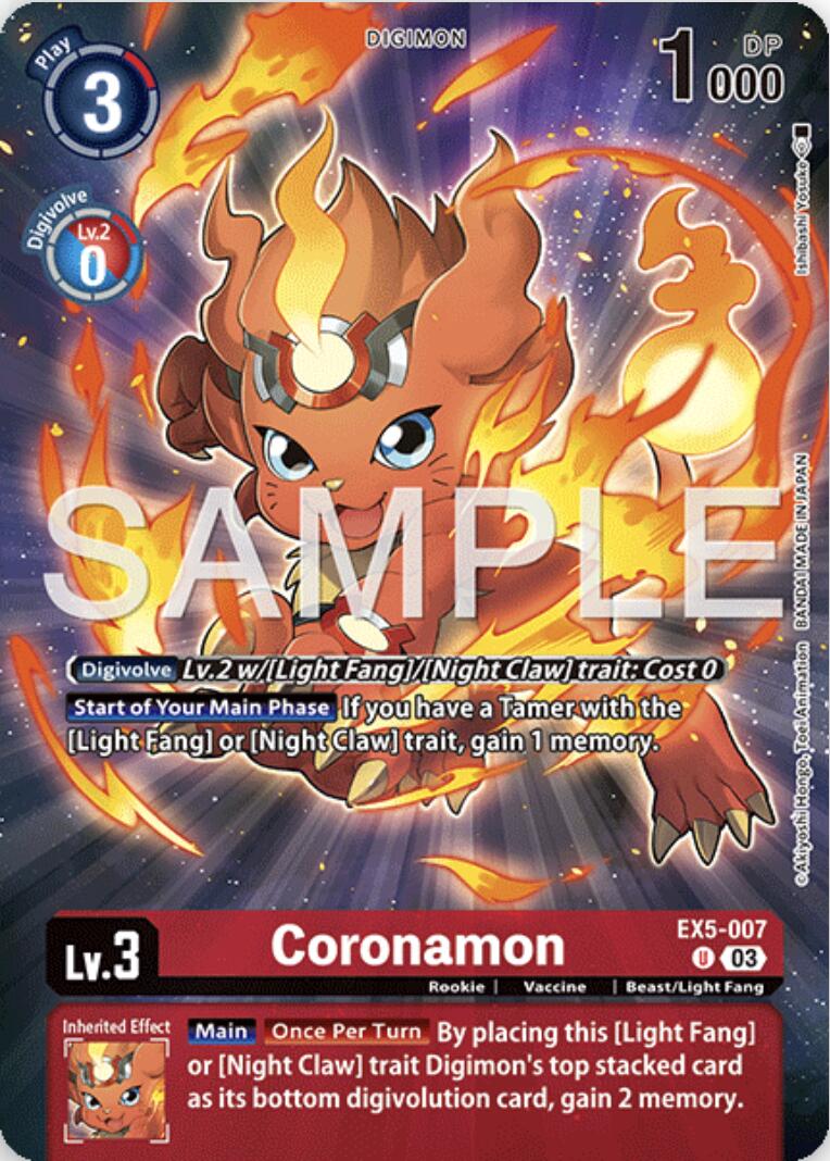 Coronamon [EX5-007] (Digimon Story: Time Stranger Collector's Edition) [Animal Colosseum]