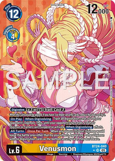 Venusmon [BT24-040] (Alternate Art) [Time Stranger]