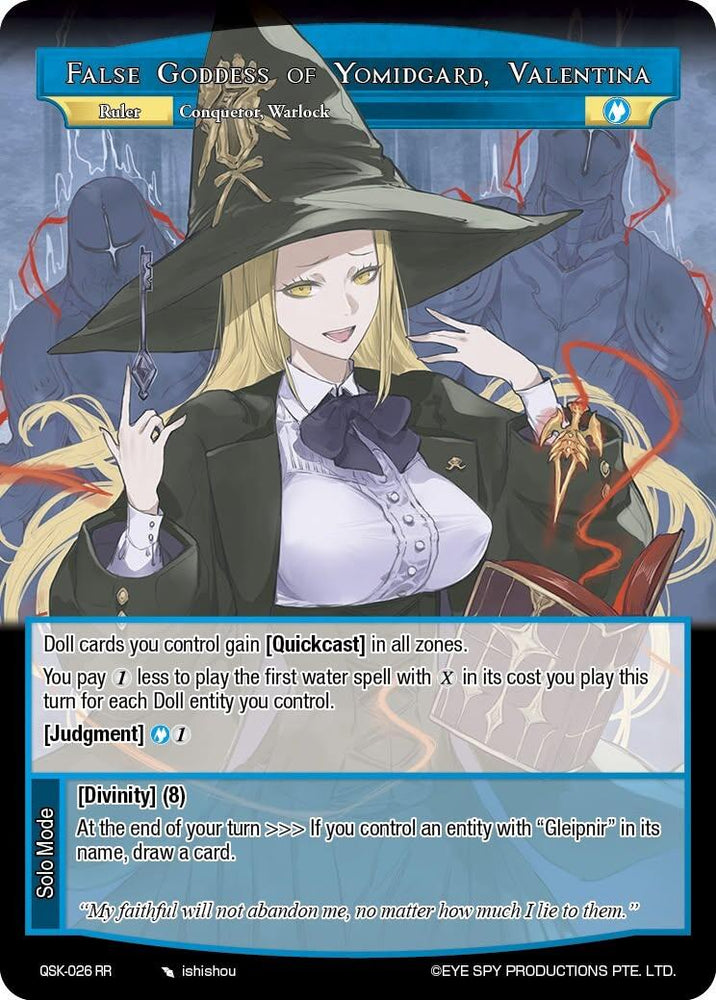 False Goddess of Yomidgard, Valentina // Valentina, Overlord of Yomidgard (QSK-026 JR) [The Quest of the Seven Keys]