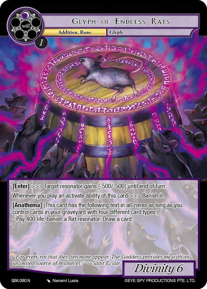 Glyph of Endless Rats (QSK-060 N) [The Quest of the Seven Keys]