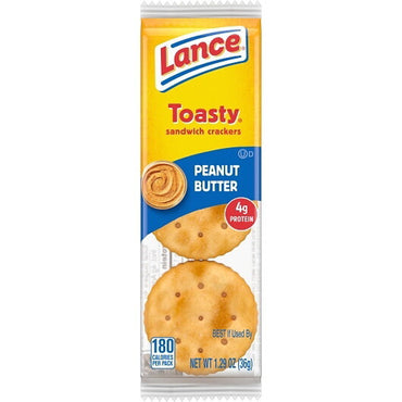 Lance Sandwich Crackers Single Serve Peanut Butter Toasty 1.29 Ounce