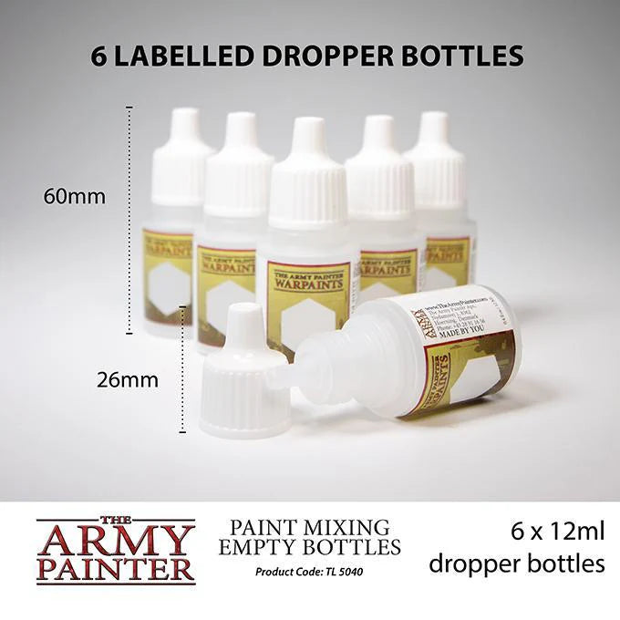 Army Painter Paint Mixing Empty Bottles