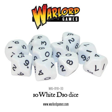 Warlord Games 10 White D10