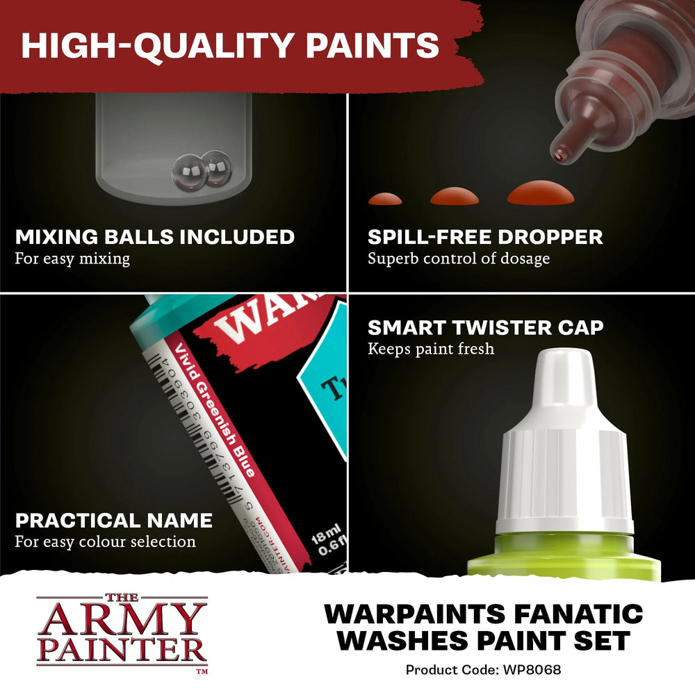 Army Painter Warpaints Fanatic Washes Paint Set
