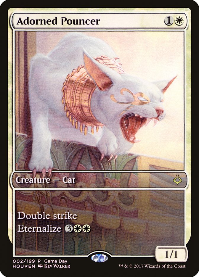 Adorned Pouncer (Game Day) (Full Art) [Hour of Devastation Promos]