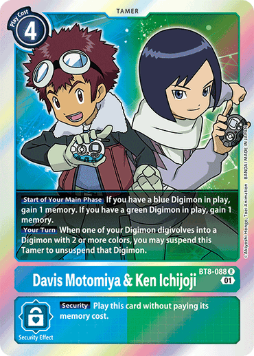 Davis Motomiya & Ken Ichijoji [BT8-088] [New Awakening]