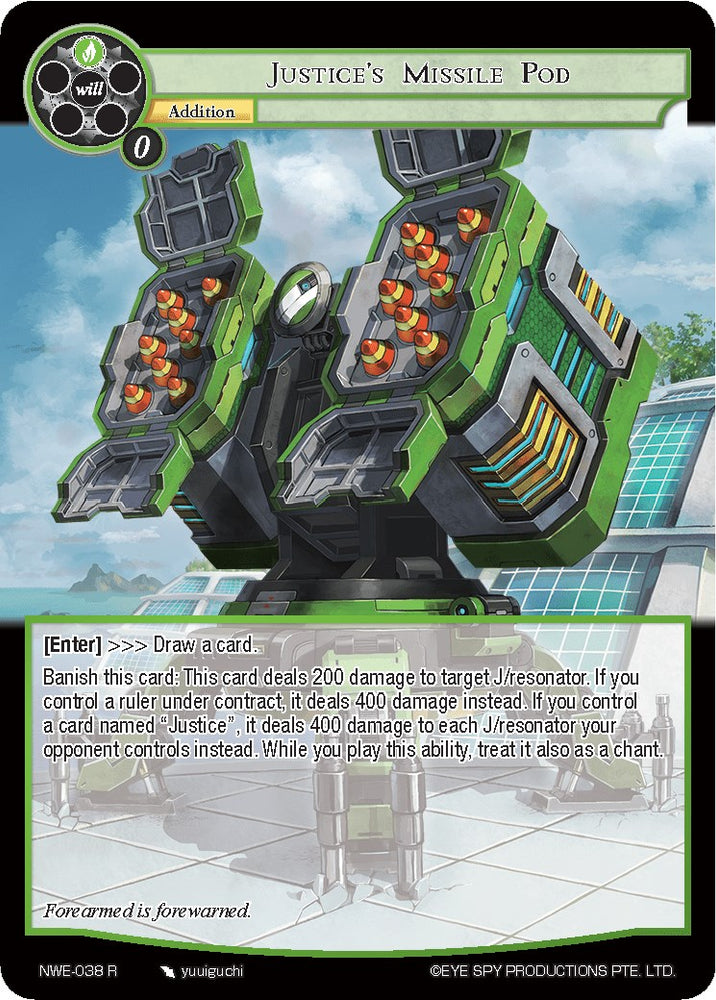 Justice's Missile Pod (NWE-038 R) [A New World Emerges]