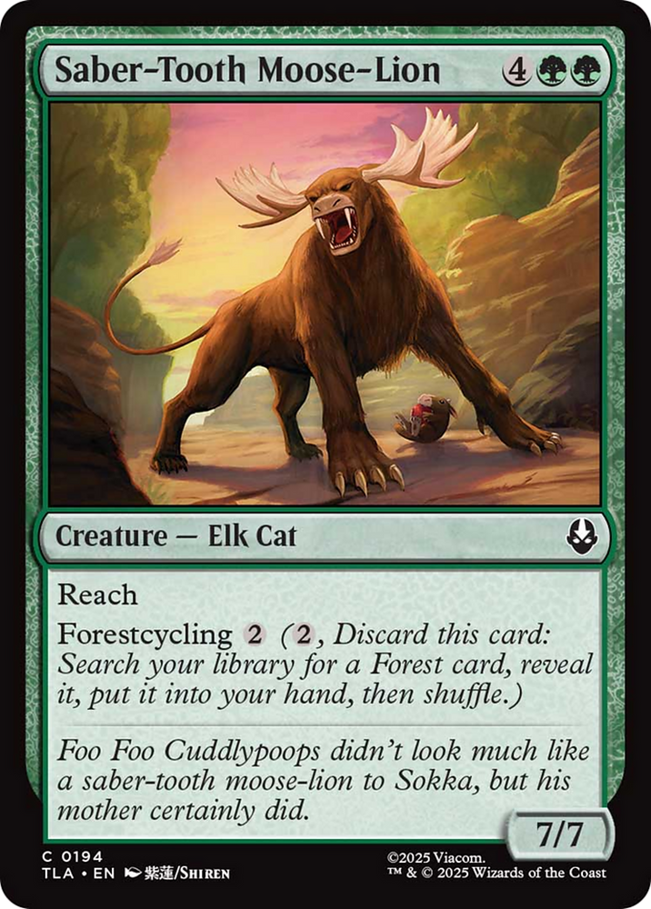 Saber-Tooth Moose-Lion [Avatar: The Last Airbender]