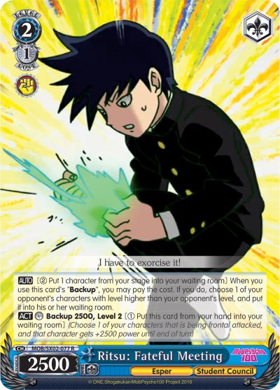 Ritsu: Fateful Meeting (MOB/SX02-077 R) [Mob Psycho 100]