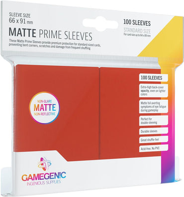 Gamegenic Matte Prime Sleeves: Red