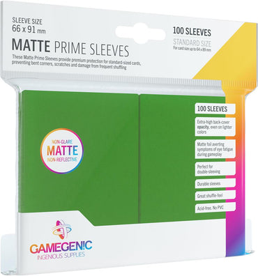 Gamegenic Matte Prime Sleeves: Green