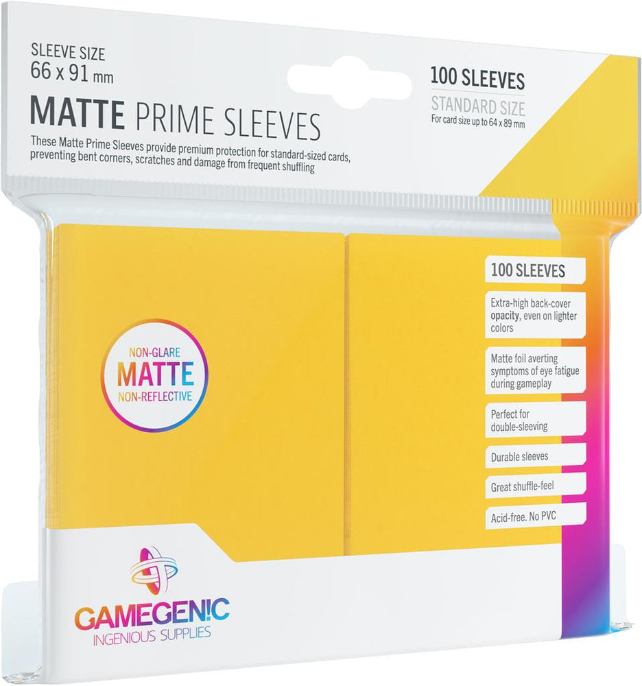 Gamegenic Matte Prime Sleeves: Yellow