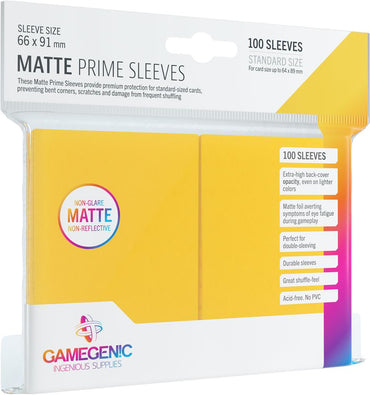 Gamegenic Matte Prime Sleeves: Yellow