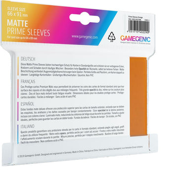 Gamegenic Matte Prime Sleeves: Orange