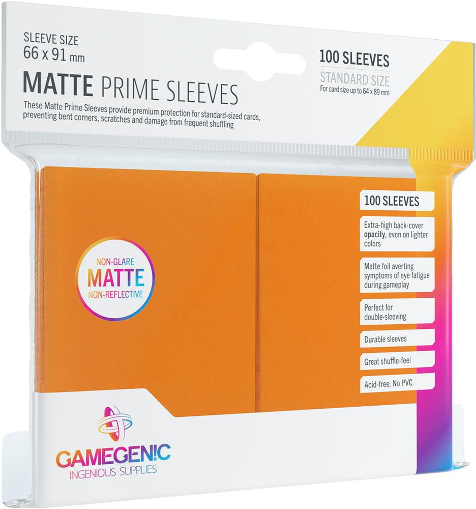 Gamegenic Matte Prime Sleeves: Orange