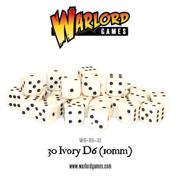Warlord Games D6 Dice - white (30)