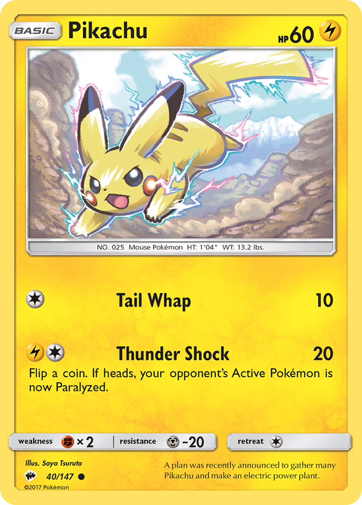 Pikachu (40/147) [Sun & Moon: Burning Shadows]